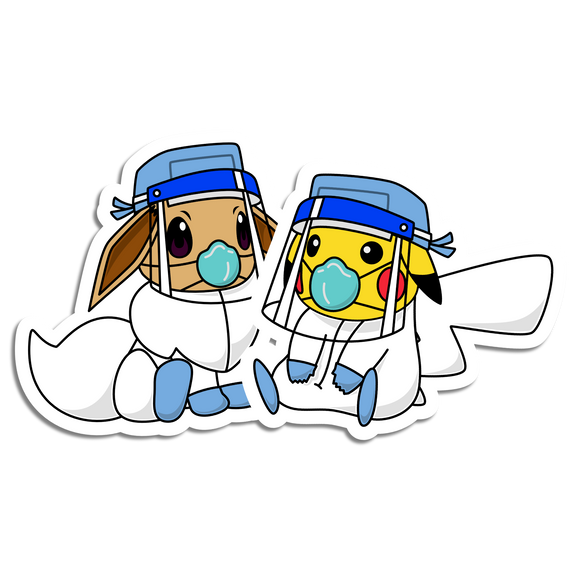 PPE-kachu and PPE-vee Stickers