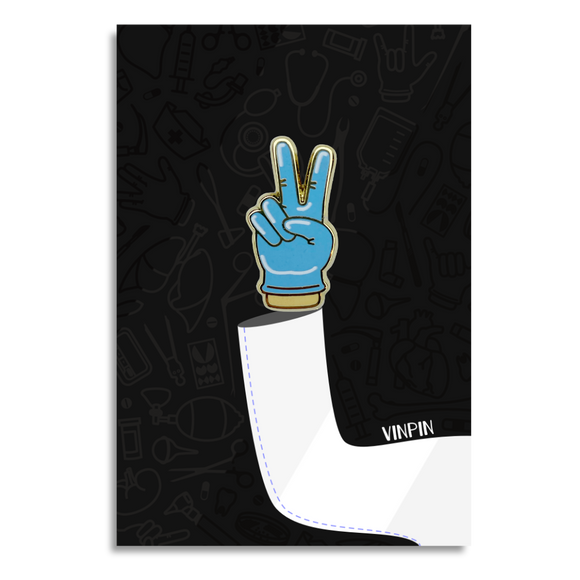Glove-ly Greetings - Victory | Peace Sign Enamel Pin